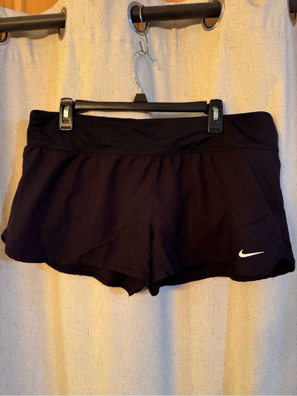 Nike Women's Black Swim Shorts with Built-In Liner